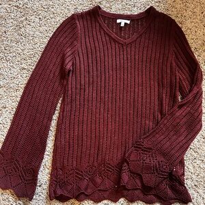 Maurices Deep Red Knit Top